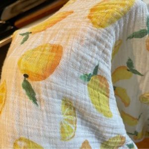 Little Unicorn 100% Cotton Muslin Crib Sheet - Lemons